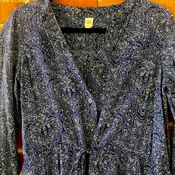 Gap Paisley Drawstring Mini Dress - Picture 2 of 3